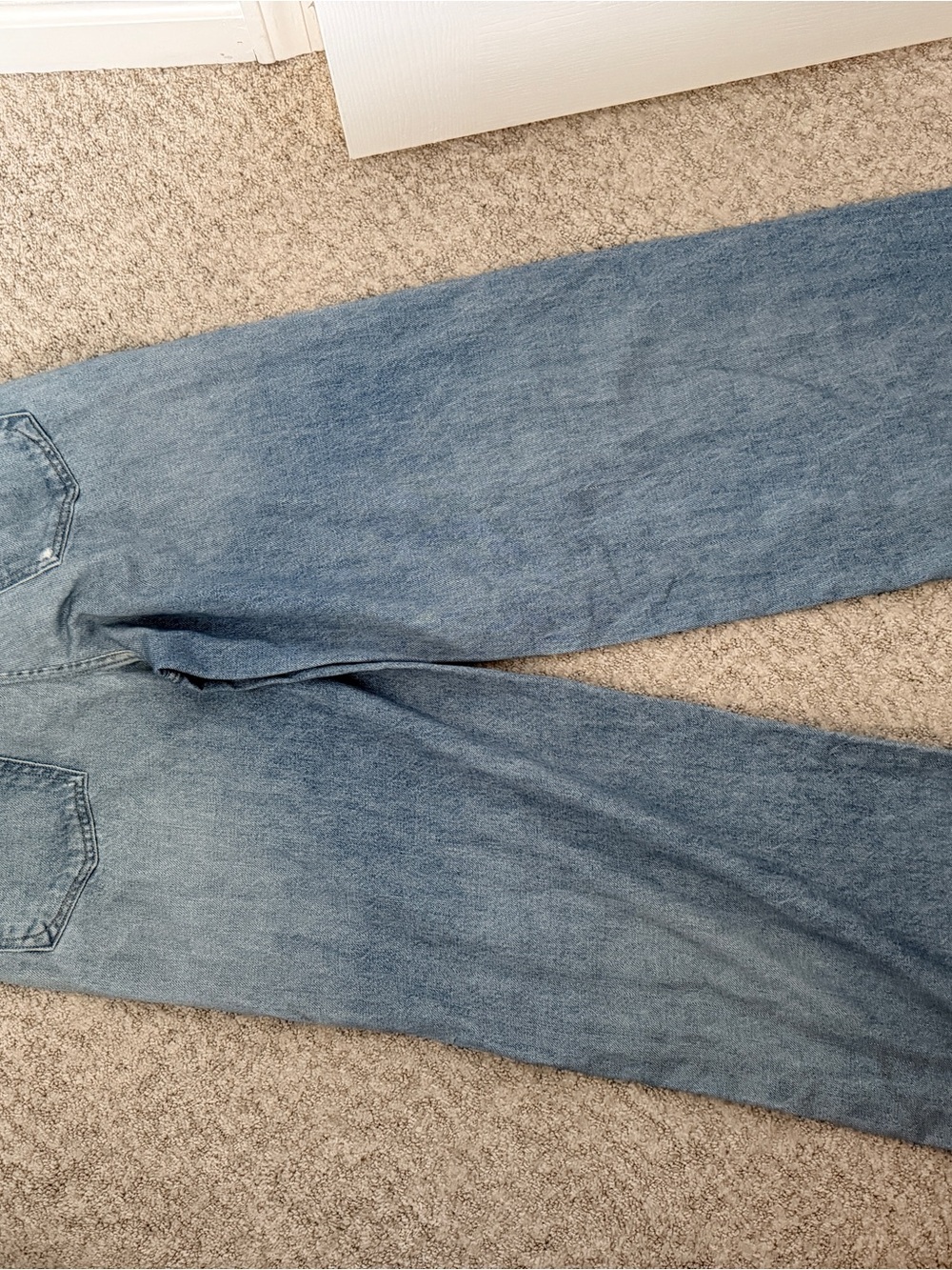 NWT rag & bone Miramar Sofie Wide-Leg Pant Cotton Sweatpant Jean Raily Blue 26 - Picture 7 of 10